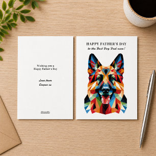 Deutscher Schäferhund Personalisierter Vatertag Feiertagskarte