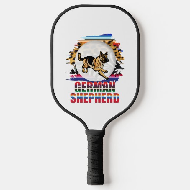 Deutscher Schäferhund Pickleball Schläger (Vorderseite)