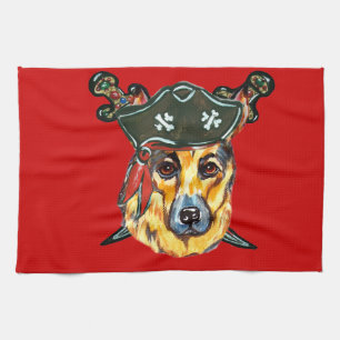 Deutscher Schäferhund-Pirat Handtuch