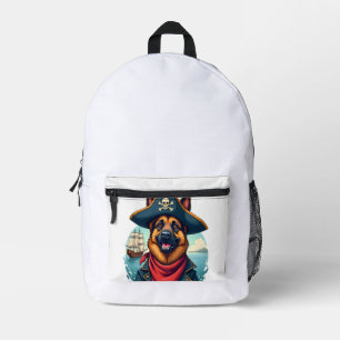 Deutscher Schäferhund Piraten Kopie Bedruckter Rucksack