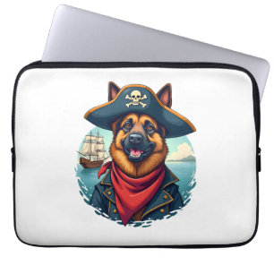 Deutscher Schäferhund Piraten Kopie Laptopschutzhülle