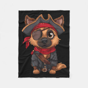 Deutscher Schäferhund Piratenhund Halloween-Party Fleecedecke