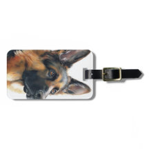 Deutscher Schäferhund-Porträt Aquarell