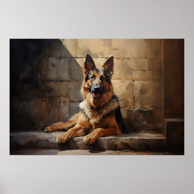 Deutscher Schäferhund Poster (Vorne)
