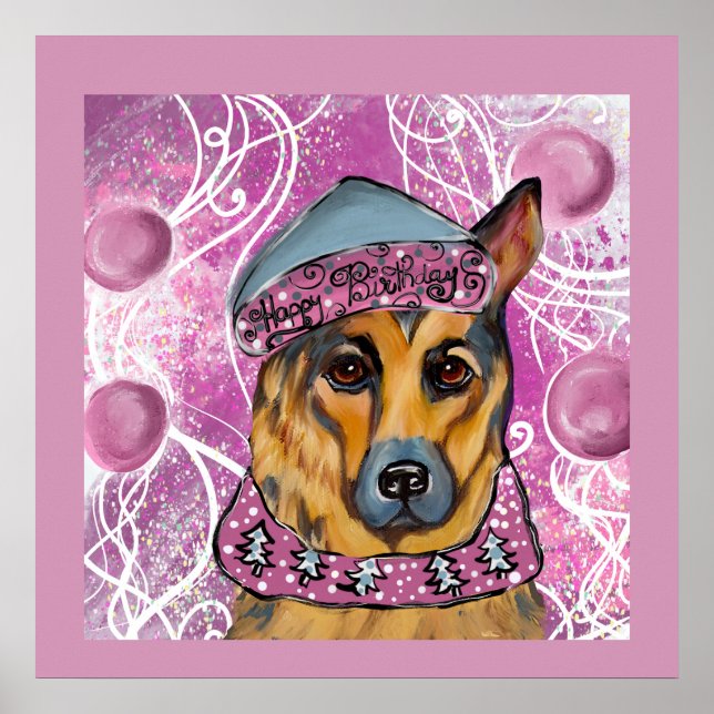 Deutscher Schäferhund Poster (Vorne)
