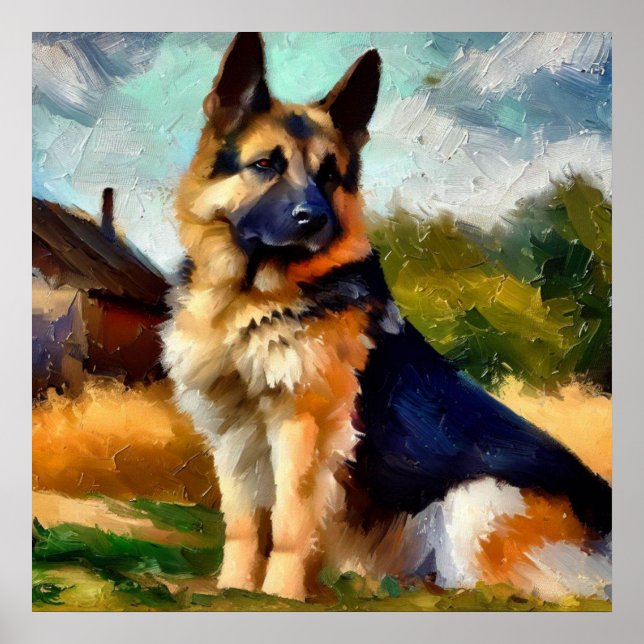 Deutscher Schäferhund Poster (Vorne)