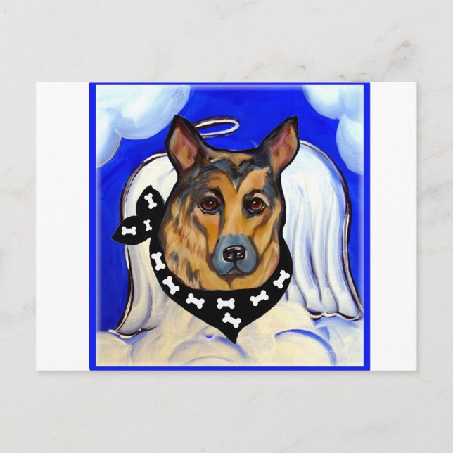 DEUTSCHER SCHÄFERHUND POSTKARTE (Vorderseite)
