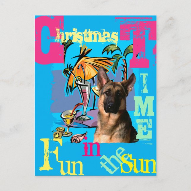 Deutscher Schäferhund Postkarte (Vorderseite)