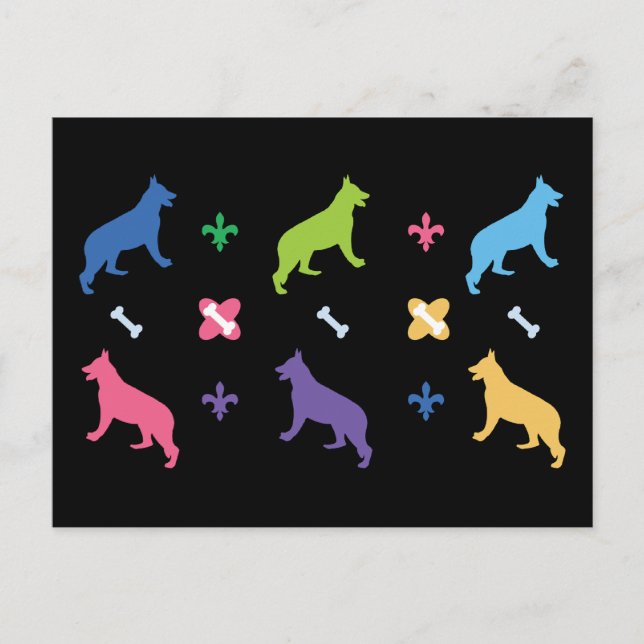 Deutscher Schäferhund Postkarte (Vorderseite)