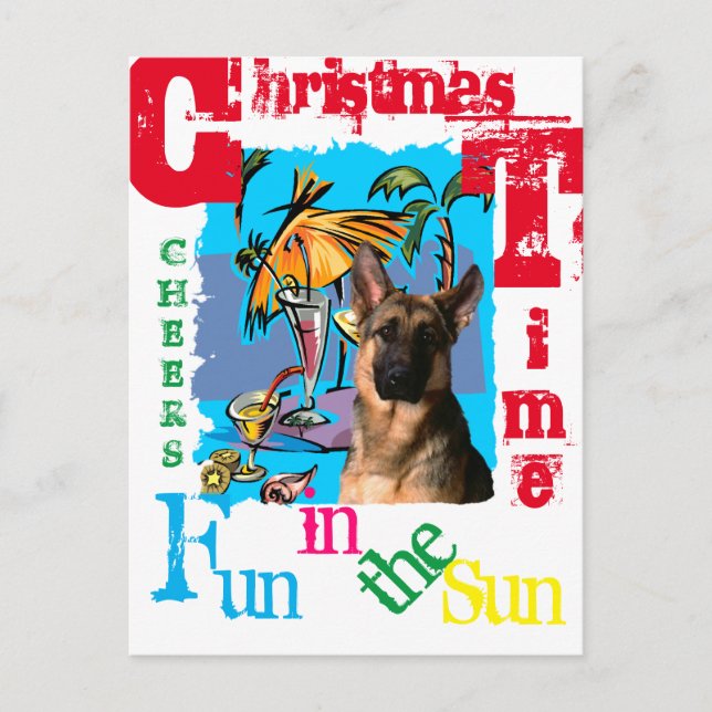 Deutscher Schäferhund Postkarte (Vorderseite)