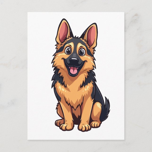 Deutscher Schäferhund Postkarte (Vorderseite)