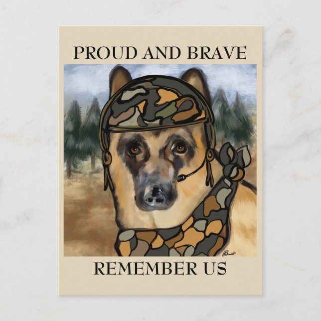DEUTSCHER SCHÄFERHUND  POSTKARTE (Vorderseite)