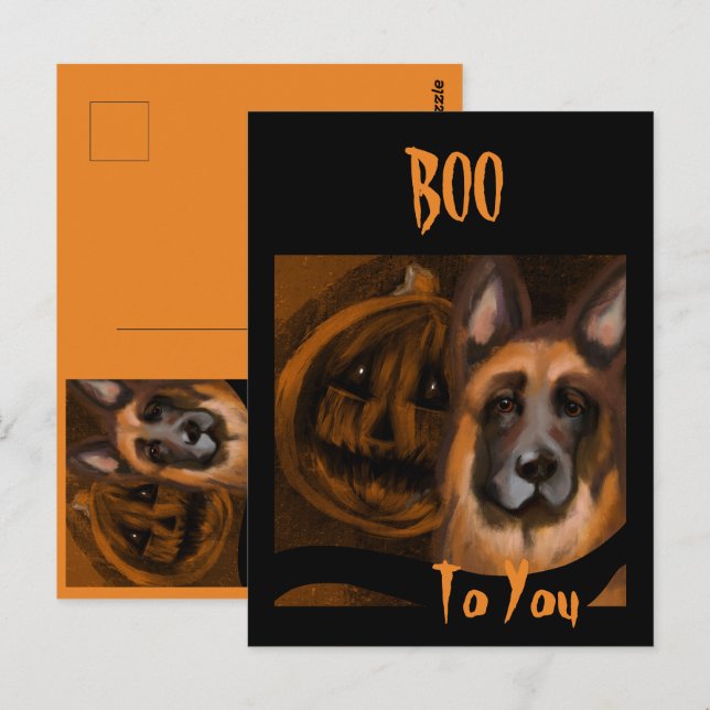 Deutscher Schäferhund Postkarte (Vorne/Hinten)