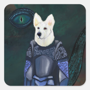 Deutscher Schäferhund Quadratischer Aufkleber