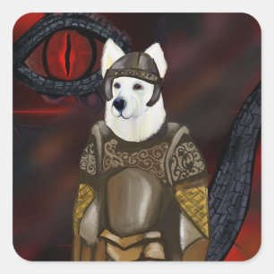 Deutscher Schäferhund Quadratischer Aufkleber