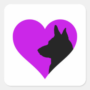 Deutscher Schäferhund Quadratischer Aufkleber