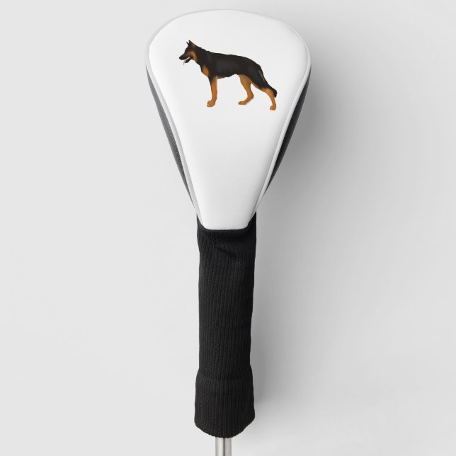 Deutscher Schäferhund Red Black Blanket Golf Headcover (Vorderseite)