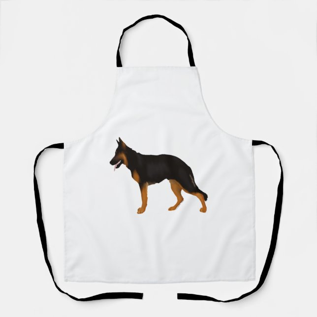 Deutscher Schäferhund Red Black Blanket Schürze (Vorderseite)