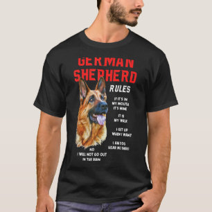 Deutscher Schäferhund Regeln Lustiger Hundebesitze T-Shirt