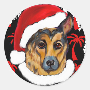 DEUTSCHER SCHÄFERHUND RUNDER AUFKLEBER