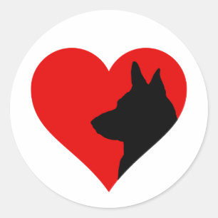 Deutscher Schäferhund Runder Aufkleber
