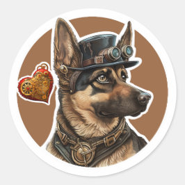 Deutscher Schäferhund Runder Aufkleber