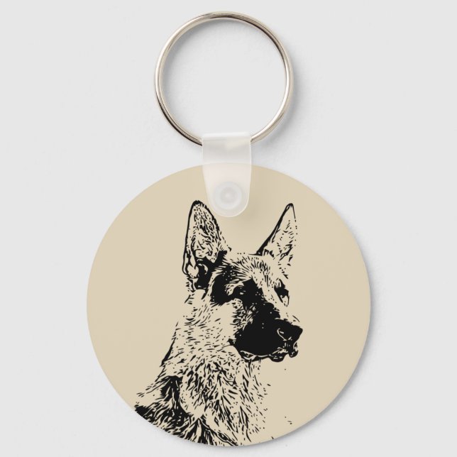 Deutscher Schäferhund Schlüsselanhänger (Vorderseite)
