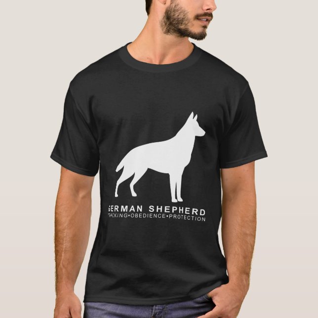 Deutscher Schäferhund Schutzhund Training T-Shirt (Vorderseite)