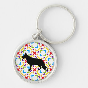Deutscher Schäferhund schwarz Schlüsselanhänger