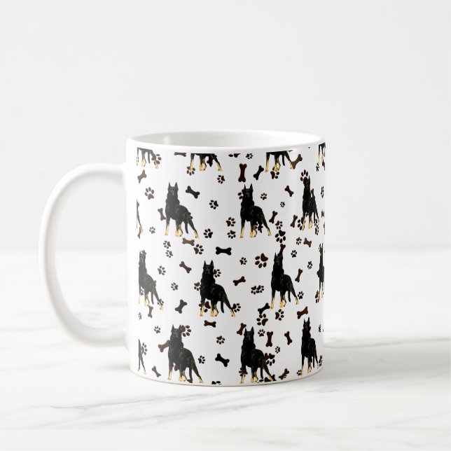 Deutscher Schäferhund, schwarze Bandana Gepäckaufb Kaffeetasse (Links)