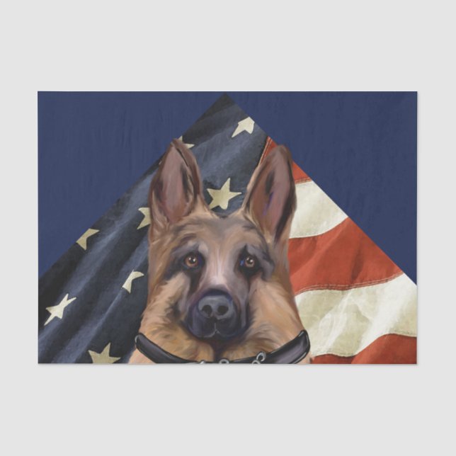 Deutscher Schäferhund Seidenpapier (Vorderseite)