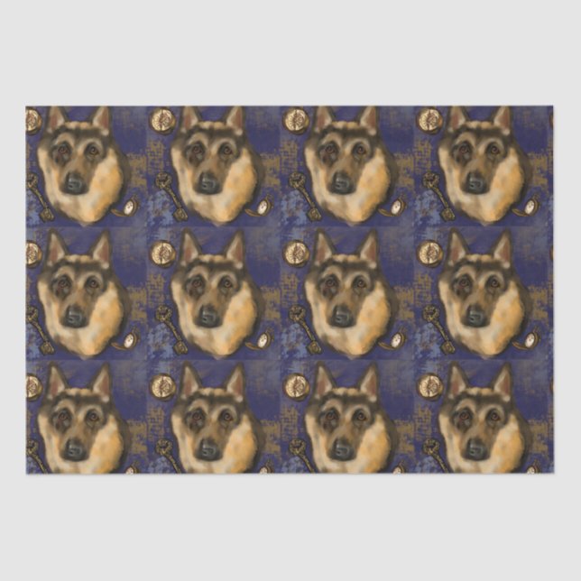Deutscher Schäferhund Seidenpapier (Vorderseite)