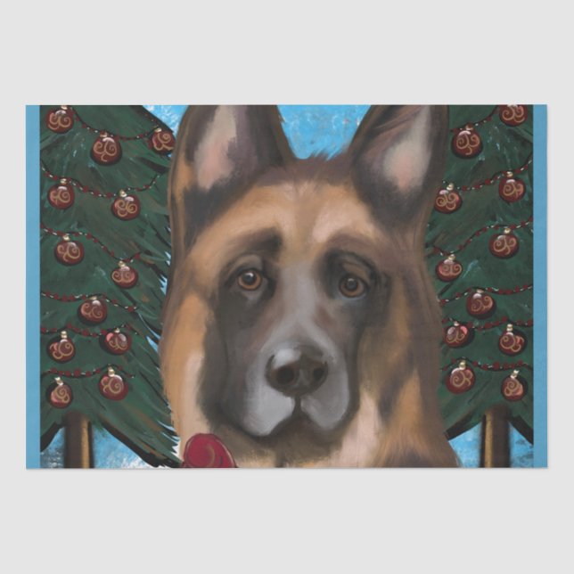 Deutscher Schäferhund Seidenpapier (Vorderseite)