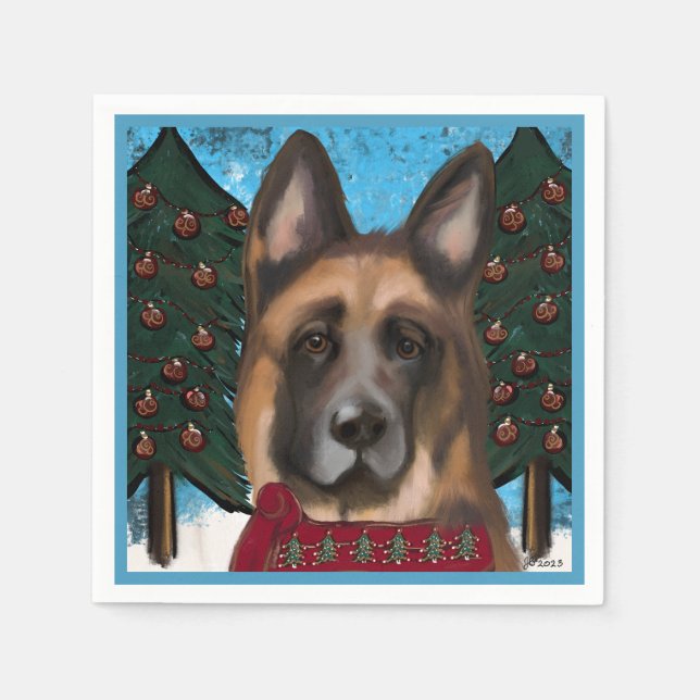 Deutscher Schäferhund Serviette (Vorderseite)