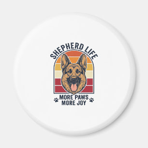 Deutscher Schäferhund-Shirt Retro-Gravur Hunde-Lie Magnet