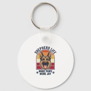 Deutscher Schäferhund-Shirt Retro-Gravur Hunde-Lie Schlüsselanhänger