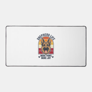 Deutscher Schäferhund-Shirt Retro-Gravur Hunde-Lie Schreibtischunterlage