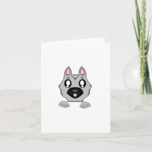 Deutscher Schäferhund Silber und Schwarz Spähender Karte