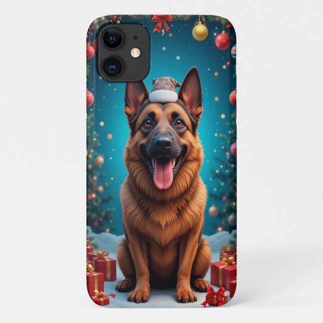 Deutscher Schäferhund, sitzend Case-Mate iPhone Hülle (Rückseite)