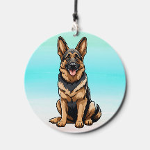 Deutscher Schäferhund sitzend