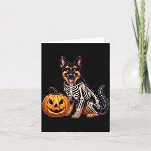 Deutscher Schäferhund Skelett Jack O Lantern Lusti Karte