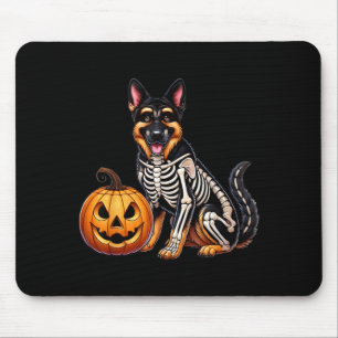 Deutscher Schäferhund Skelett Jack O Lantern Lusti Mousepad