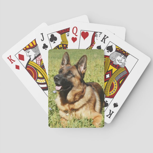 Deutscher Schäferhund Spielkarten (Rückseite)