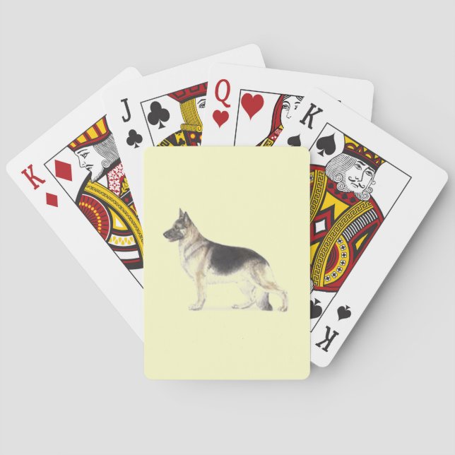 Deutscher Schäferhund Spielkarten (Rückseite)