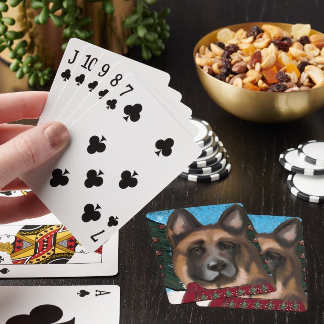 Deutscher Schäferhund Spielkarten (In Situ)