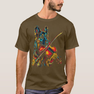 Deutscher Schäferhund spielt Geige T-Shirt