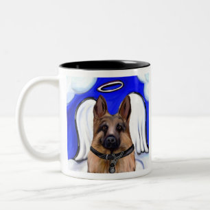 Deutscher Schäferhund-Streifehunde Zweifarbige Tasse