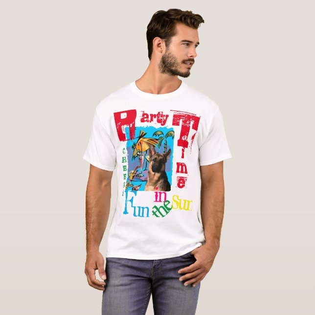 Deutscher Schäferhund T-Shirt (Vorne ganz)