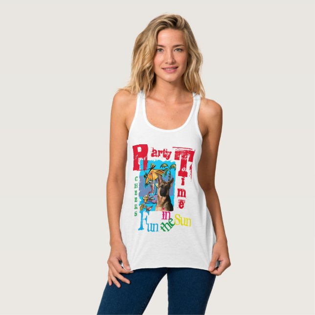 Deutscher Schäferhund Tank Top (Vorderseite Vollansicht)