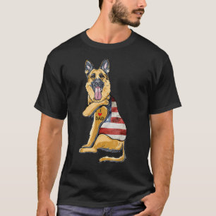 Deutscher Schäferhund Tattoo Dog I Liebe Vater Vat T-Shirt